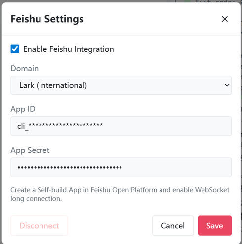 Figure 9.1: Feishu Settings Dialog